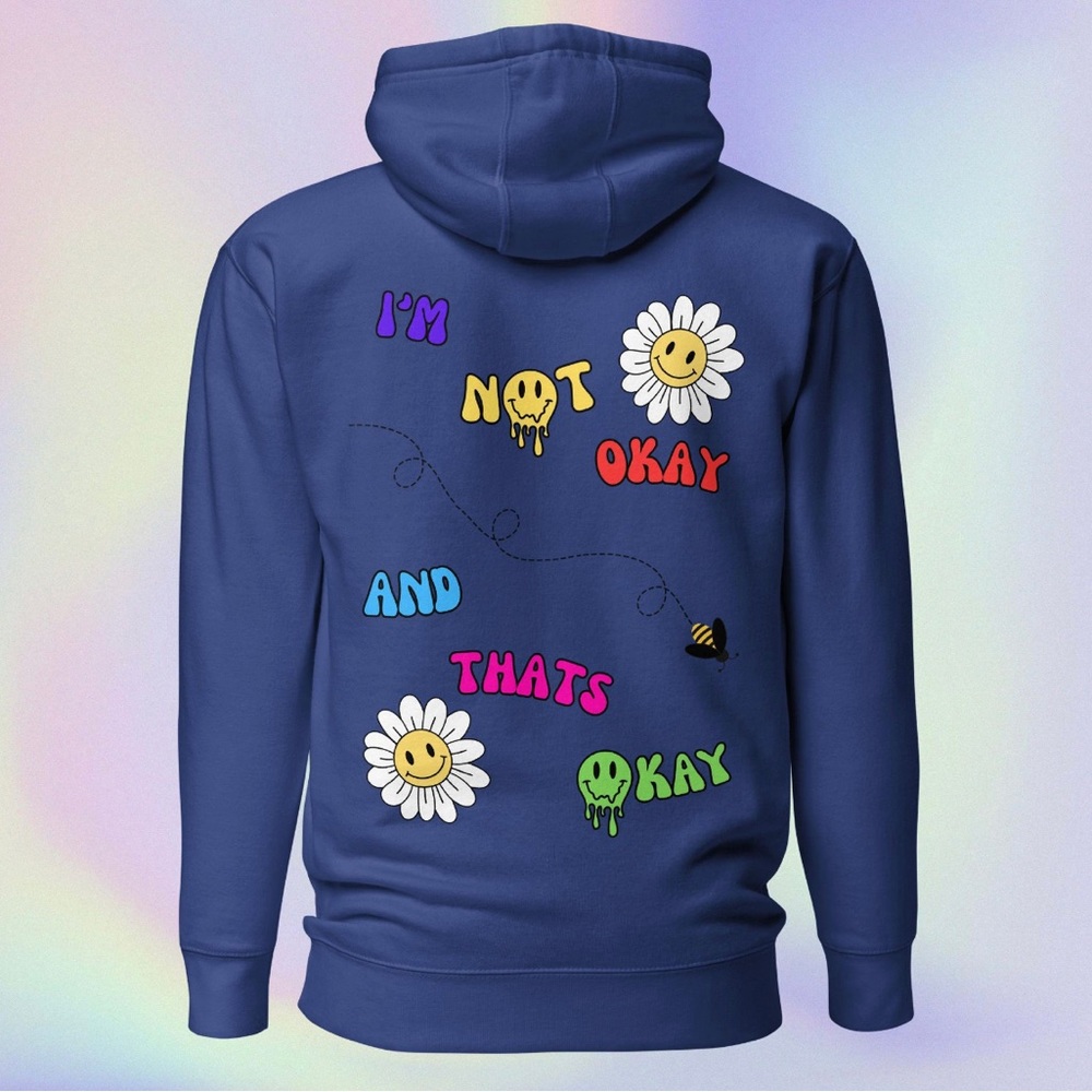 Unisex Wellness Hoodie Share Positive Messages to the World with a Trippy Hoodie